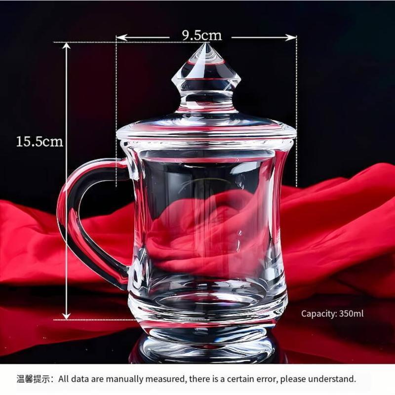 Natural Crystal Melting Cup with Handle|Hand-blown Quartz Glassware for Rituals & Tea